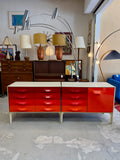 Mid-Century Modern Space Age Raymond Loewy Df2000 Credenza or Dresser by Doubinsky Freres