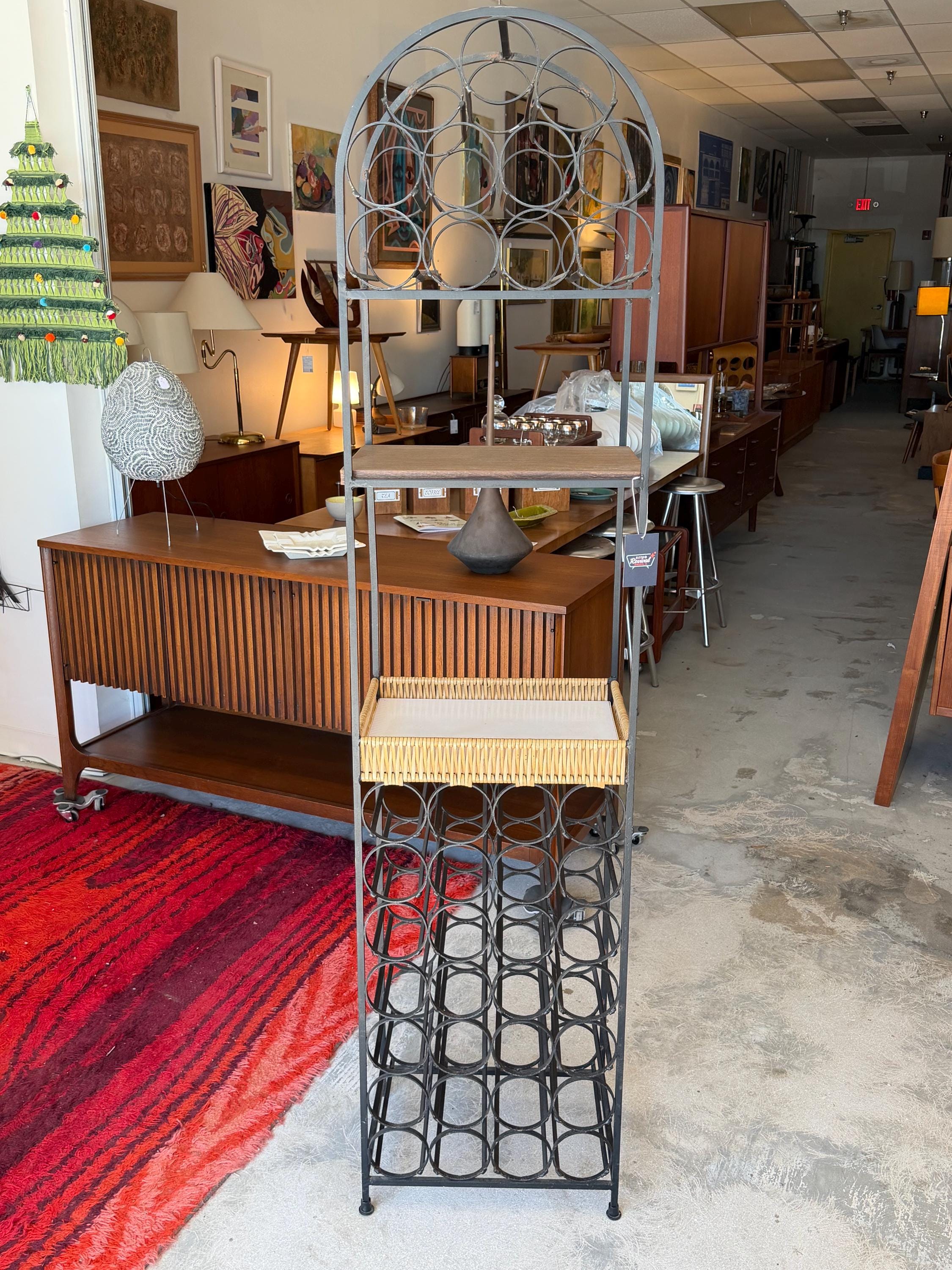 Vintage Mid Century Modern Arthur Umanoff Wine Rack