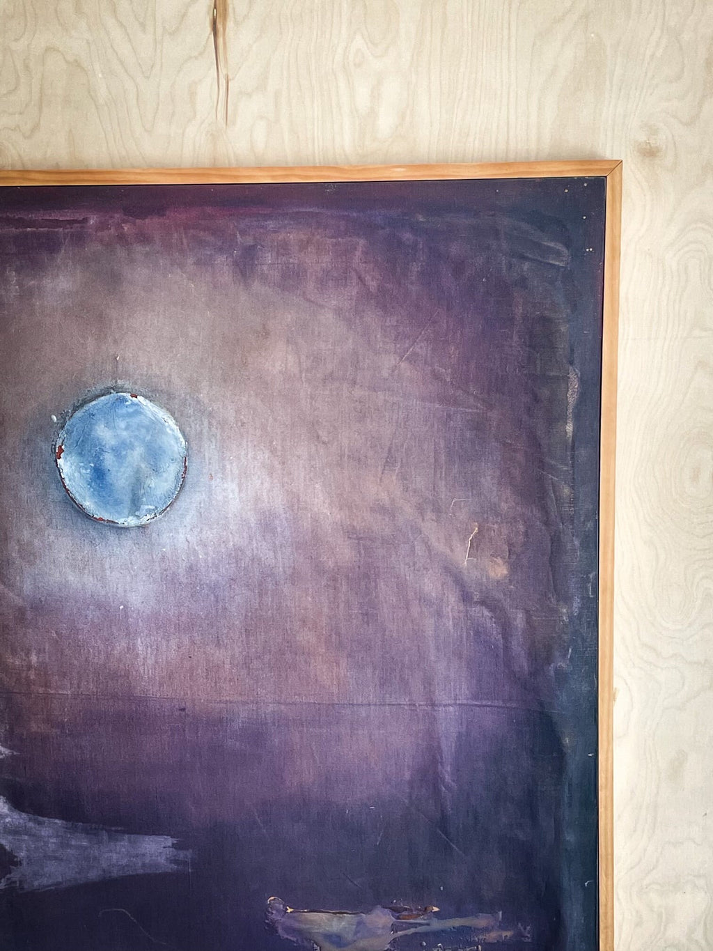 1960s Roland Reiss “Moon Ascendent” 3 Dimensional Painting on Canvas - Mid Century Modern