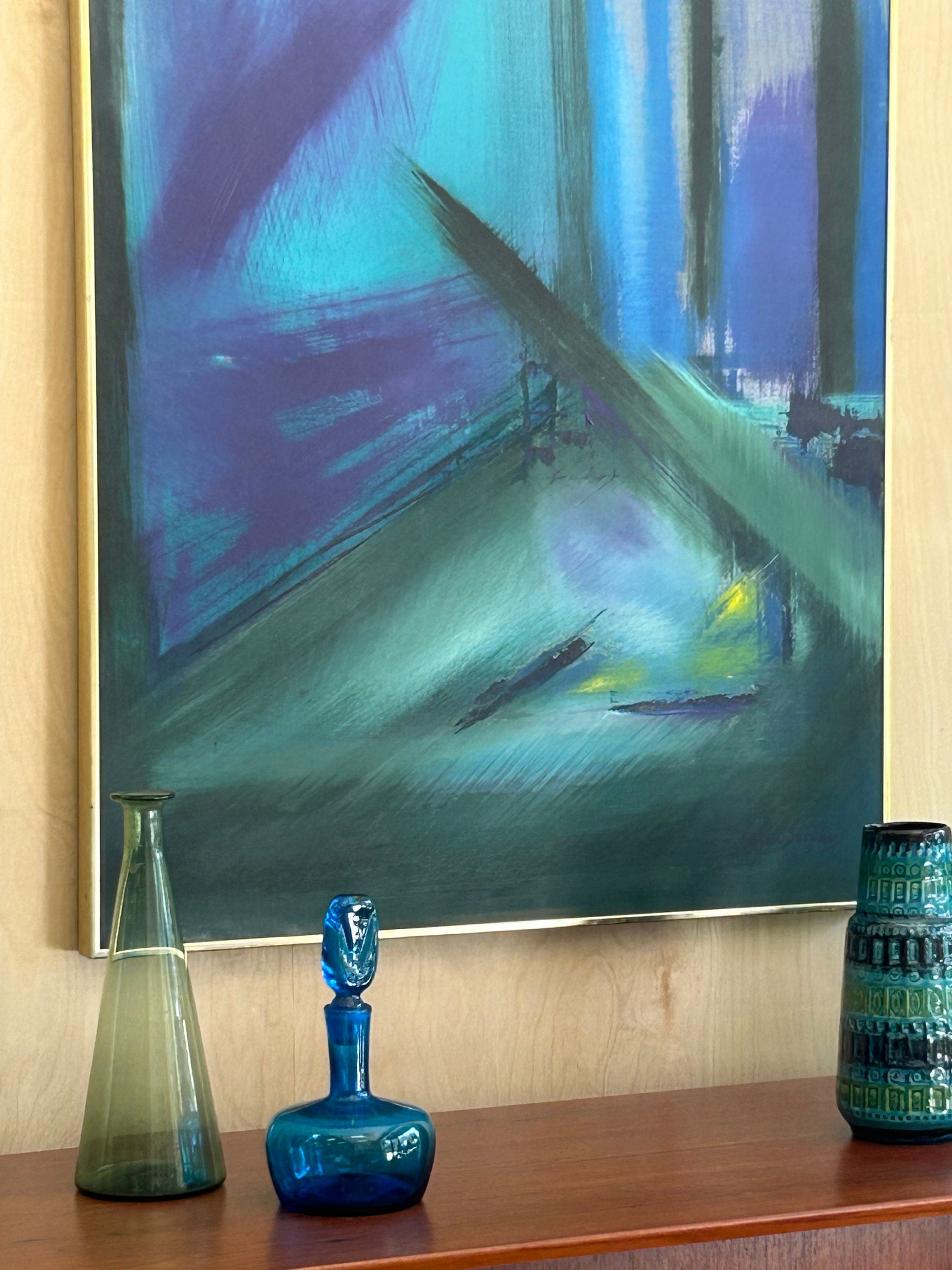 Taylor Stephens Vintage Modern Acrylic Painting on Canvas