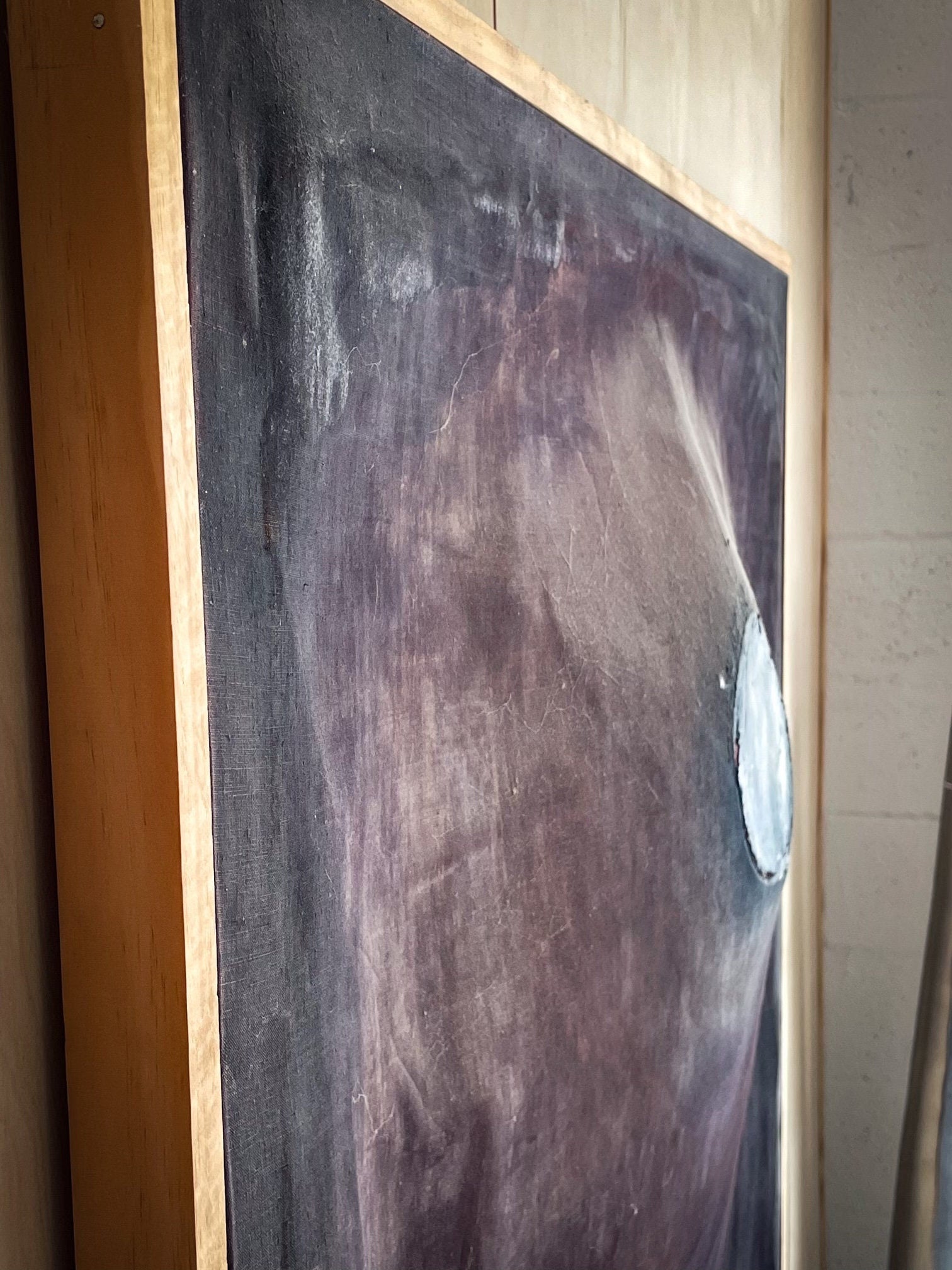 1960s Roland Reiss “Moon Ascendent” 3 Dimensional Painting on Canvas - Mid Century Modern