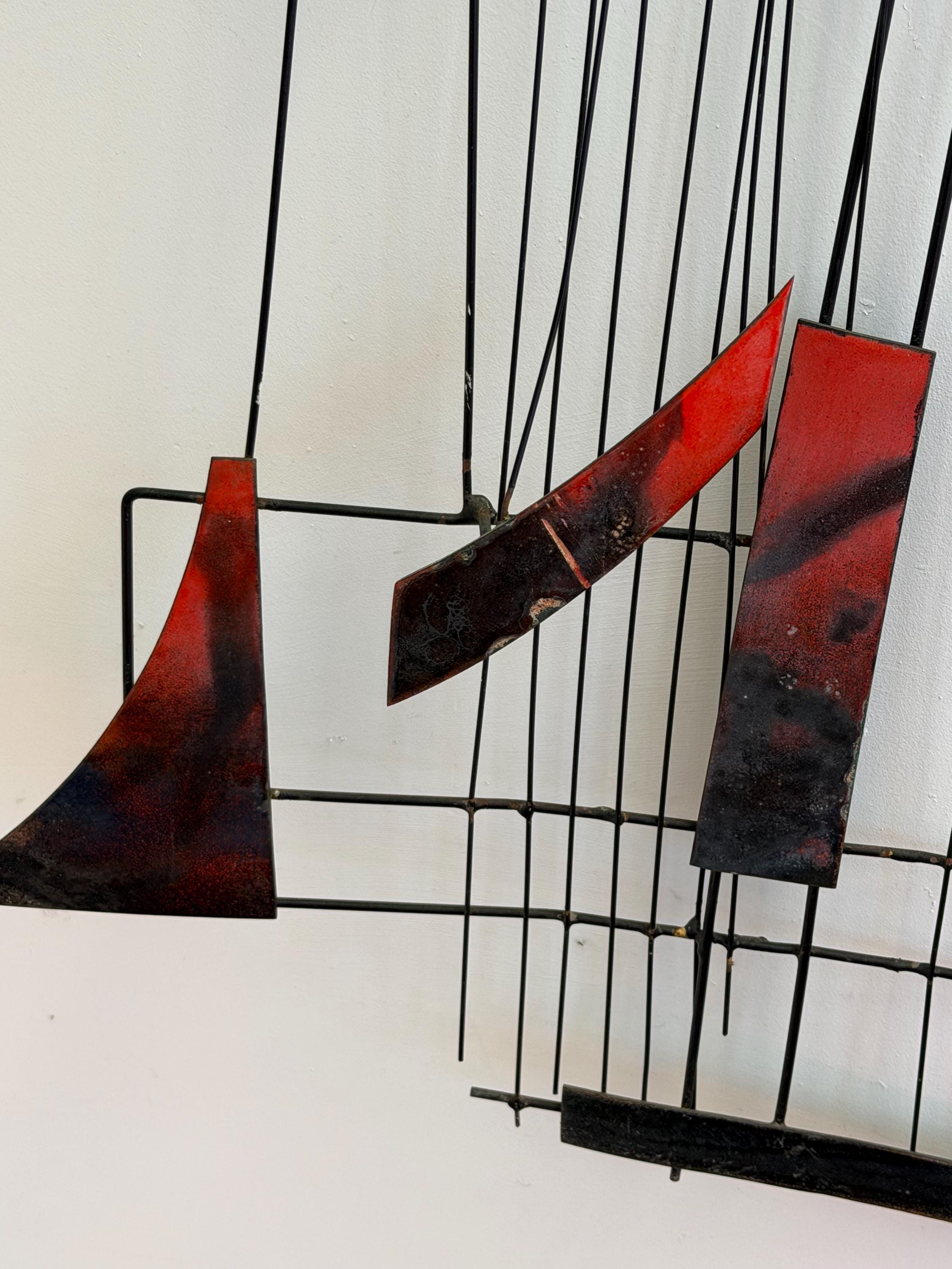Mid Century Modern Metal Wall Sculpture