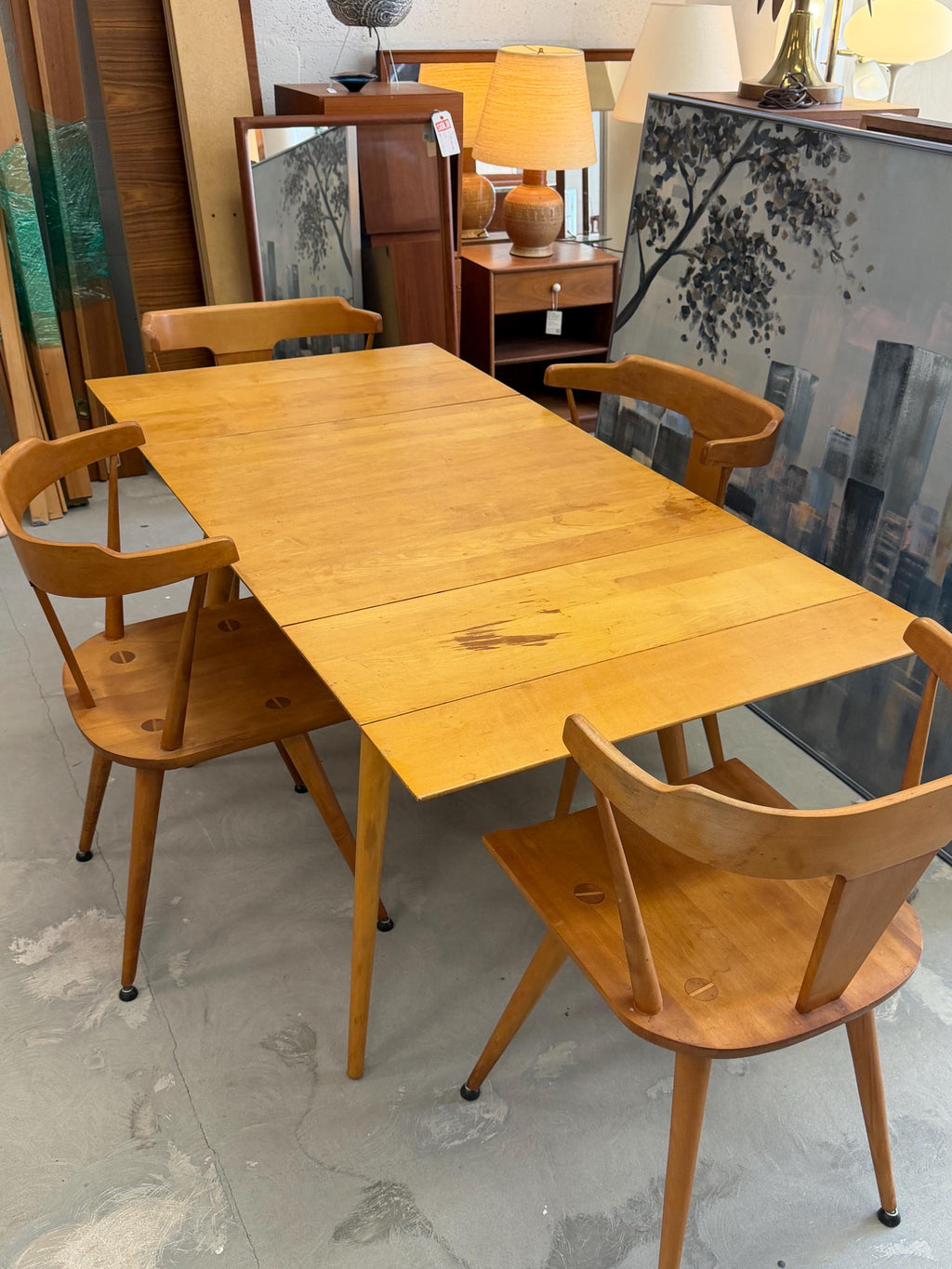 Paul McCobb Dining Table with 4 Chairs - Mid Century Modern - Vintage