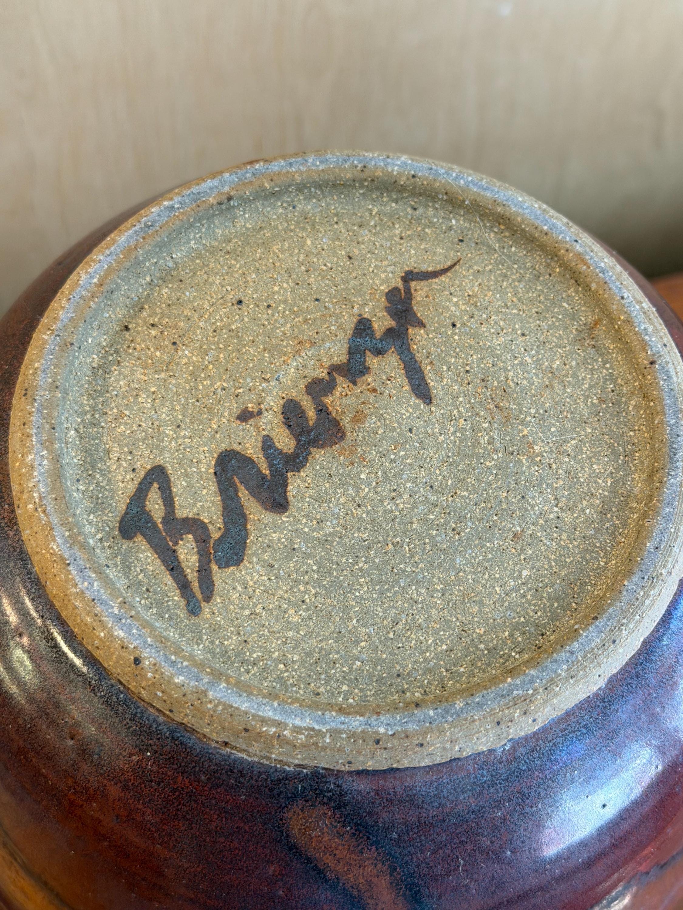 Large Signed Ceramic Pottery Vase - Vintage - Modern