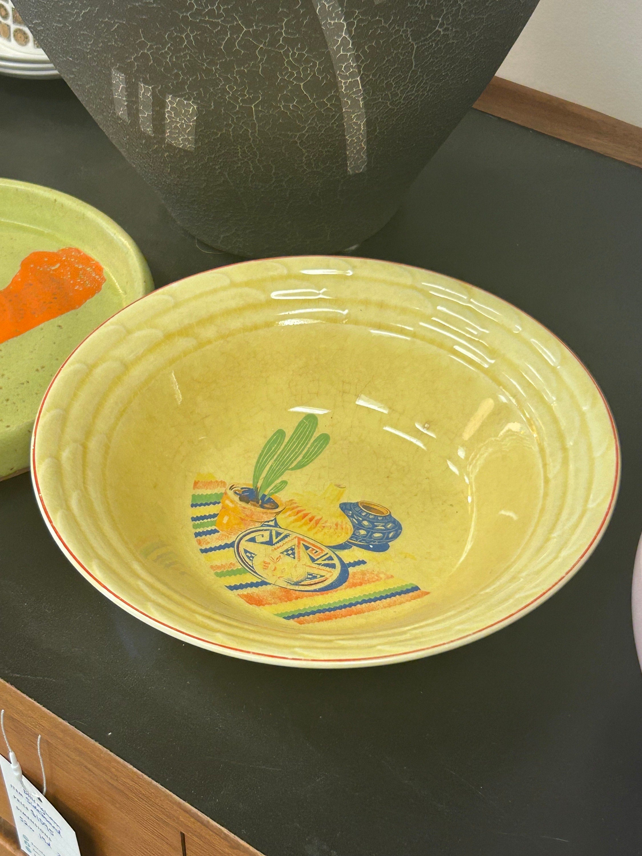 Vintage Mount Clemens Mexican Decorative Bowl
