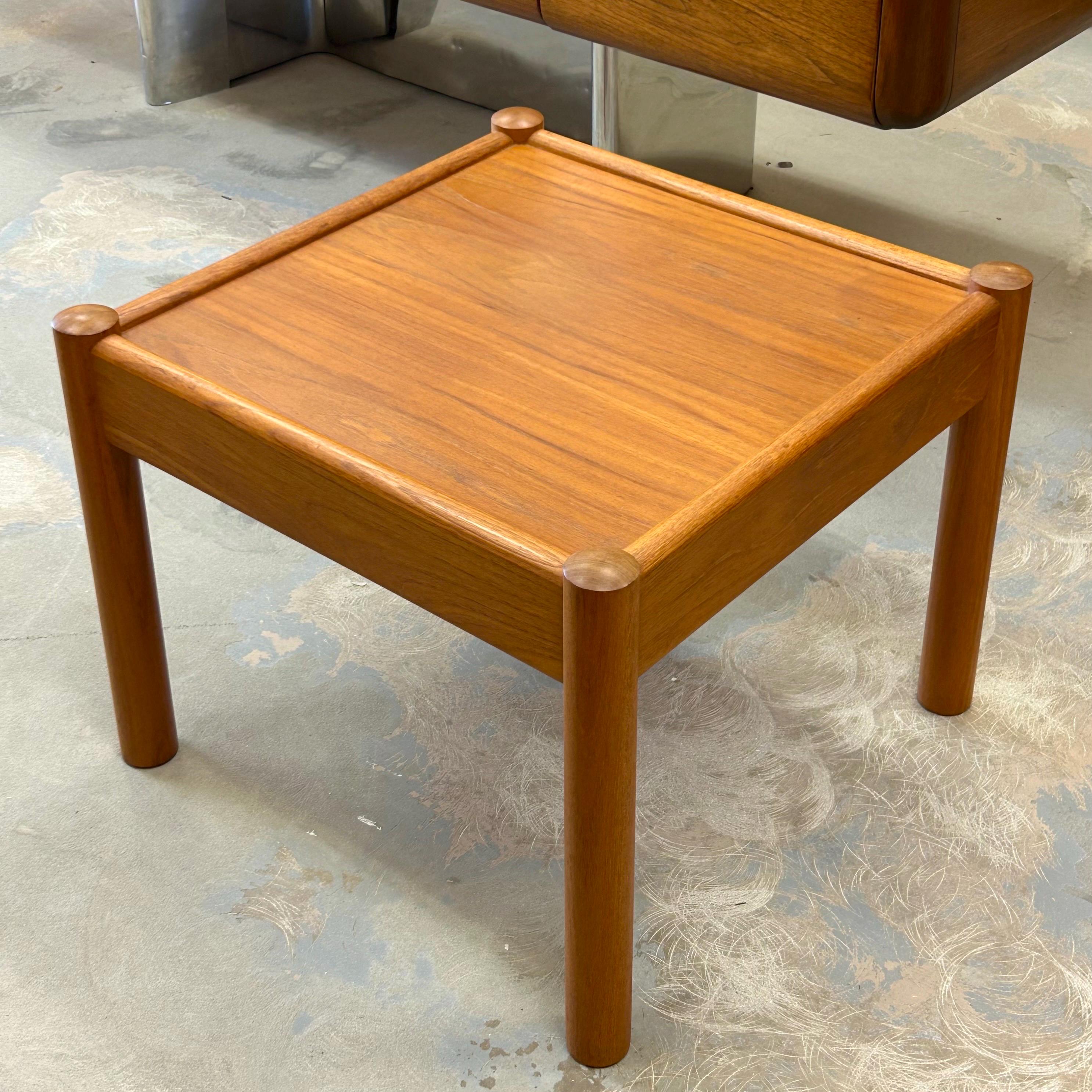 Danish Modern Vintage Teak Square Coffee Table by Domino Møbler