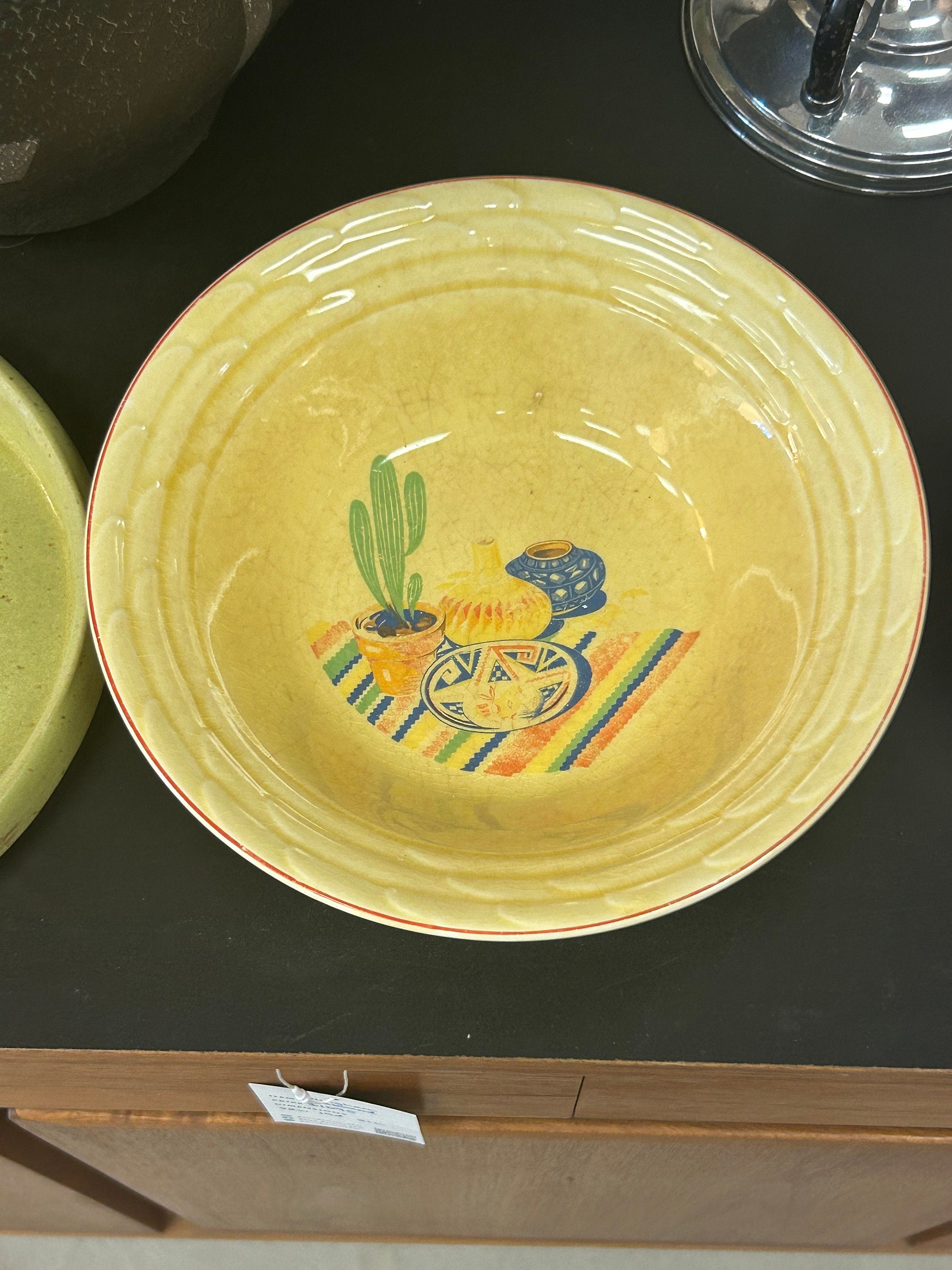Vintage Mount Clemens Mexican Decorative Bowl