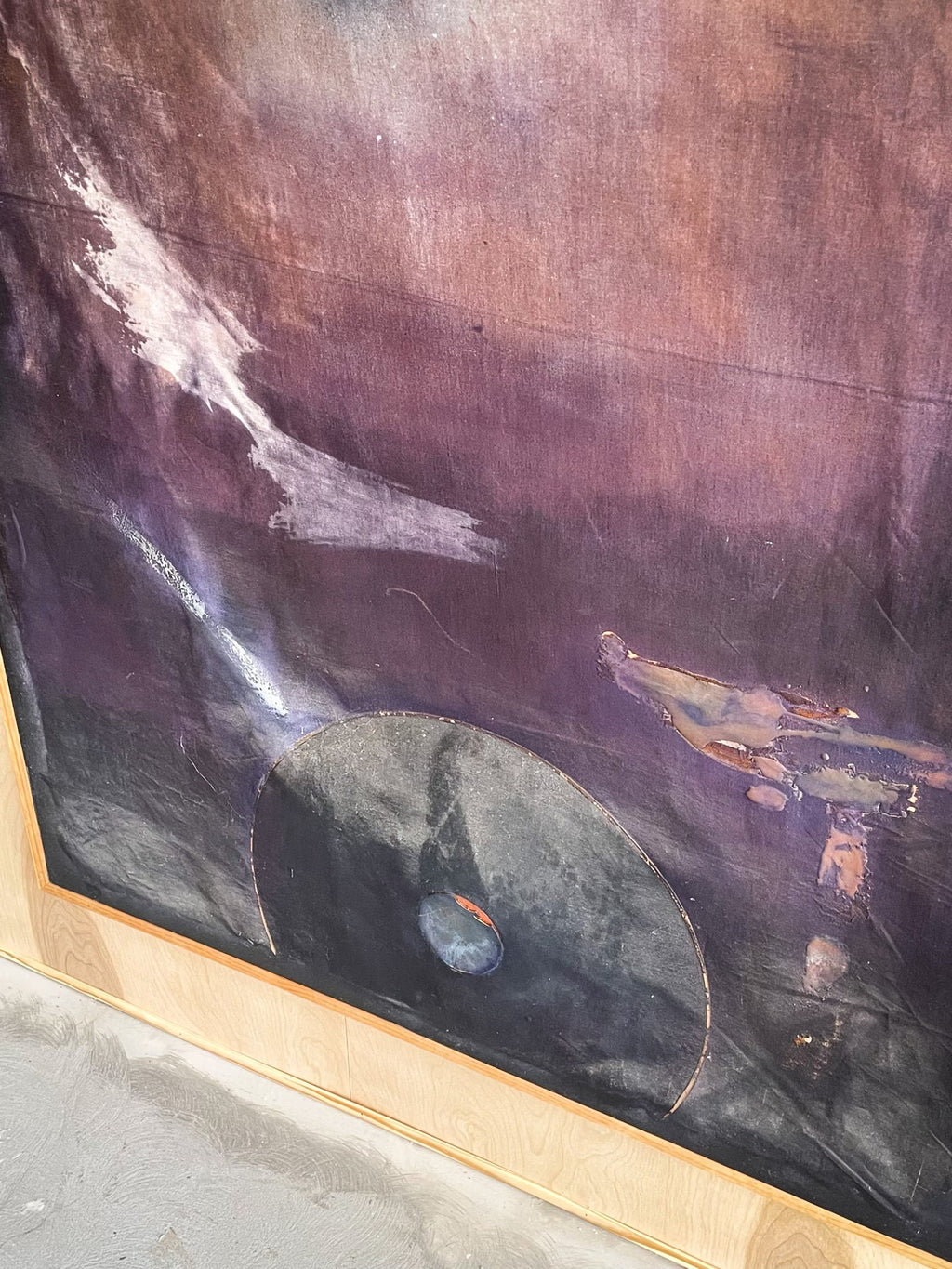 1960s Roland Reiss “Moon Ascendent” 3 Dimensional Painting on Canvas - Mid Century Modern