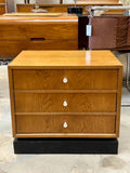 Mid Century Modern Vintage Three Drawer Walnut Cabinet