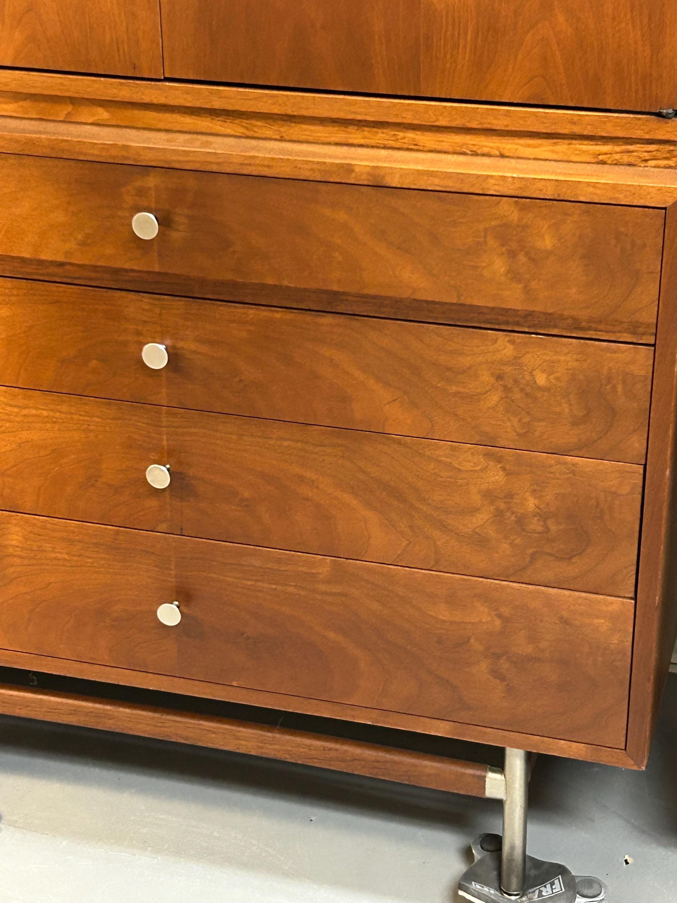 Kroehler Signature Rosewood & Walnut Highboy Dresser