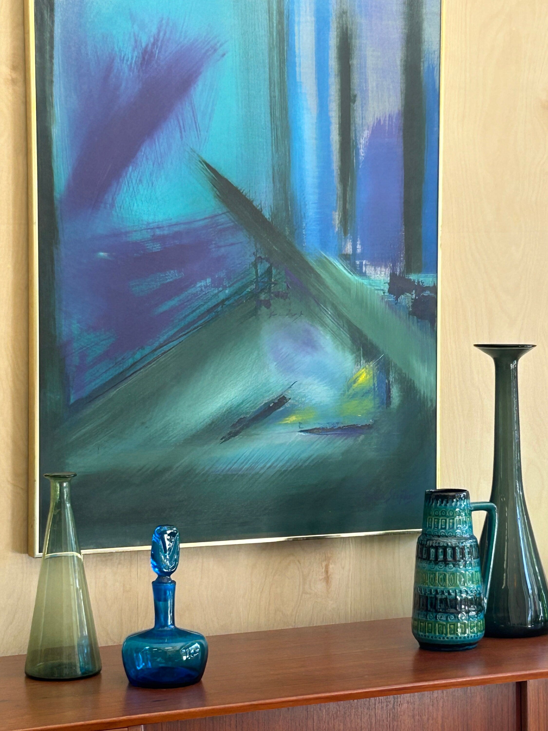 Taylor Stephens Vintage Modern Acrylic Painting on Canvas